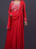 Picture of Orange long anarkali dress