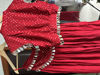 Picture of Red mirror pleated lehenga