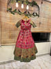 Picture of Vibrant Pink & Bottle Green Printed Lehenga Set