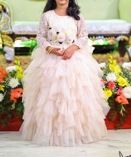 Picture of Beautiful Party wear Ruffle Frock 6-7y
