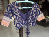 Picture of Elegant Navy Blue georgette lehenga with cream dupatta