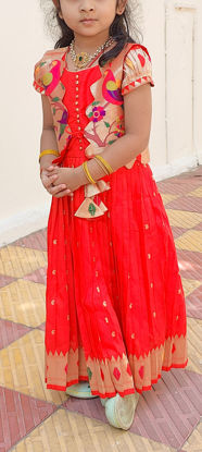Picture of Paithani overcoat Frock For 4-5Y