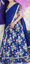 Picture of Anushree Reddy Inspired Blue Floral Lehenga