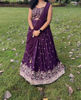 Picture of Purple Embroidered Lehanga Set