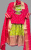 Picture of Mehandi green and Red Traditional half saree
