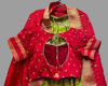 Picture of Mehandi green and Red Traditional half saree