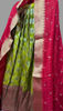 Picture of Mehandi green and Red Traditional half saree