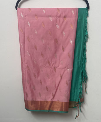 Picture of Pink Saree with unstitched Blouse