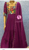 Picture of Hand embroidered long frock with scallope work dupatta