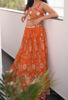 Picture of Orange Crepe Crush Lehanga Set