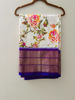 Picture of Ikkat kalamkari digital  print pattu saree