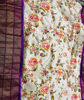 Picture of Ikkat kalamkari digital  print pattu saree