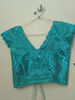 Picture of Party wear saree with multi use sequence blouse with all over cut work