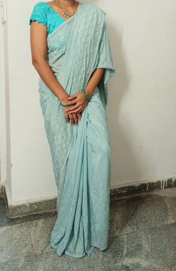 Picture of Party wear saree without blouse