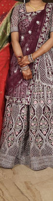 Picture of Wine Embroidered Lehenga