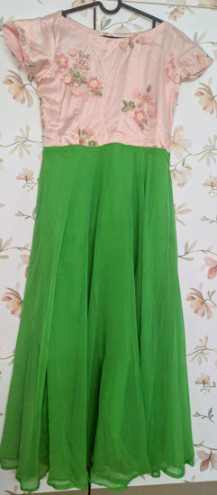Picture of Light pink and light green long frock