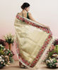 Picture of Cream tissue organza saree from sindhureddyofficial