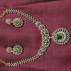 Picture of 2 in 1 Diamond look alike necklace and earrings with changeable stones