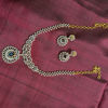 Picture of 2 in 1 Diamond look alike necklace and earrings with changeable stones