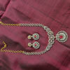 Picture of 2 in 1 Diamond look alike necklace and earrings with changeable stones