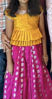 Picture of Kanchipattu lehenga with raw silk pleated  blouse For 10Y