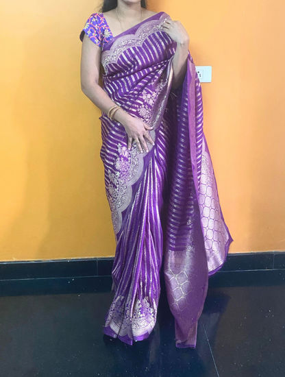 Picture of Banaras saree without Blouse