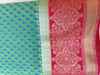 Picture of Pista Green pure chanderi Saree with contrast Pink border