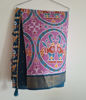 Picture of PATOLA BUBBLEGUM PINK COLOUR SOFT SAREE WITH UNSTITCHED CONTRAST GREEN COLOUR BLOUSEPIECE
