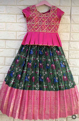 Picture of Patola with Kanchi fusion Lehanga for 8-10Y
