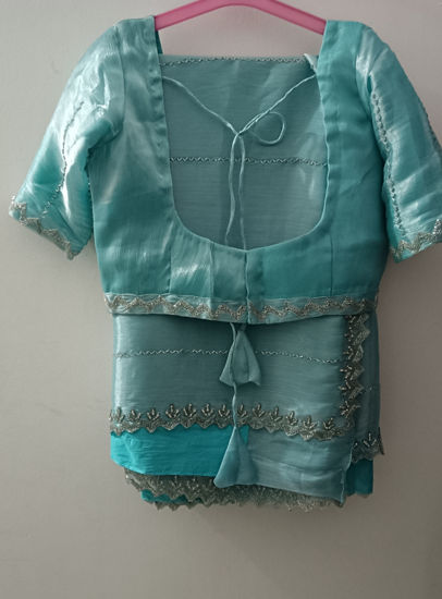 Picture of Never worn partywear work saree with stitched blouse