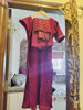 Picture of Unique 3 piece Wine colour dress