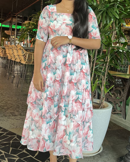 Picture of Georgette Floral Layered Frock