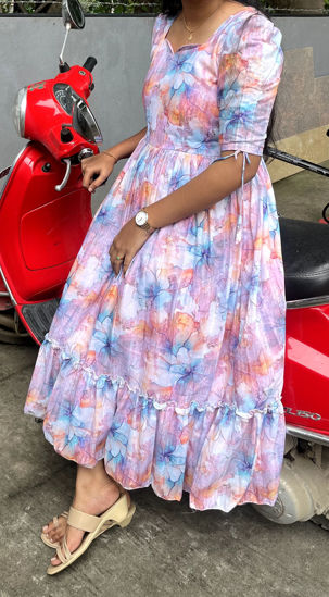 Picture of Linen Cotton Floral Frock