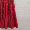 Picture of Red Khadi Cotton Frock with Peter pan collar
