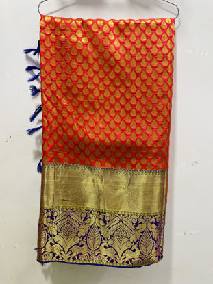 Picture of Pure kanchipattu saree with stitched blouse