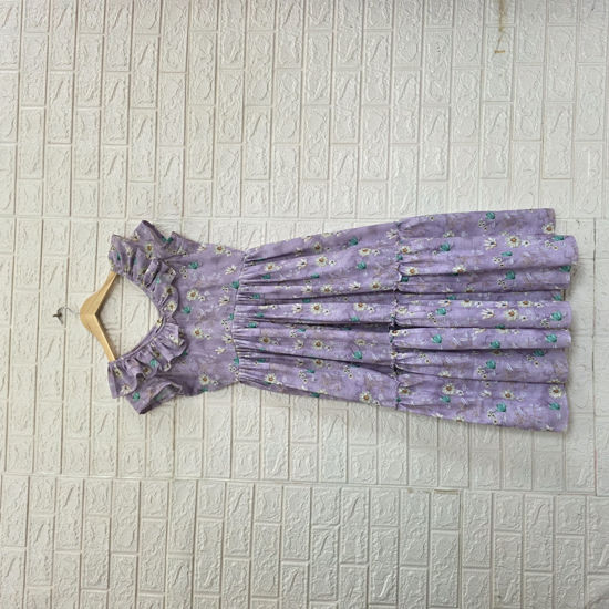 Picture of Never Worn Custom-made Linen Cotton Floral Frock