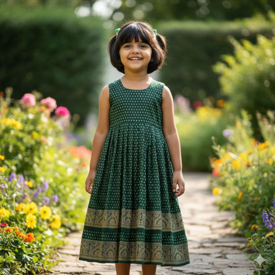 Picture of Never worn Dola Silk Frock For 4-5Y