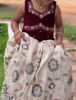 Picture of Cosmos silk Daman work lehanga along with maggam work blouse For 2-4Y