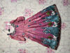 Picture of Cosmos silk long frock with embroidery work on collar neck For 2-4Y