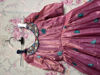 Picture of Cosmos silk long frock with embroidery work on collar neck For 2-4Y