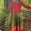 Picture of Semi Gadwal pattu lehanga with maggam work blouse For 2-4Y