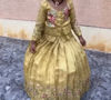 Picture of Golden yellow designer lehanga with embroidery work For 2-4Y