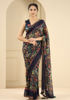 Picture of Blue floral saree from baise gaba