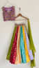 Picture of Multi colour Banarasi lehenga For 9-11Y