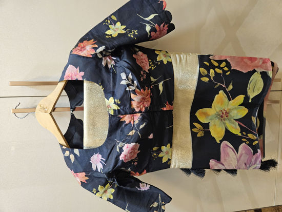 Picture of Never worn Art silk floral border silk saree