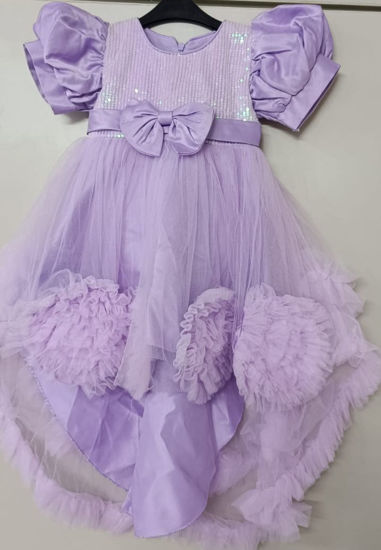 Picture of Beautiful Lavender Birthday baby frock 1y