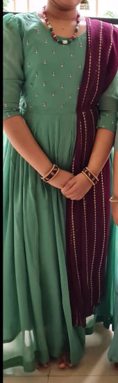 Picture of Mint green Anarkali suit