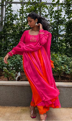 Picture of Ilaaso brand chanderi anarkali