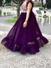 Picture of Purple long frock with frills