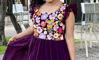 Picture of Purple long frock with frills